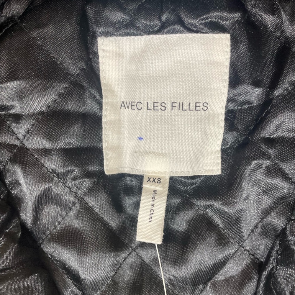 Avec Les Filles Sherpa Fleece Varsity Bomber Jacket NWT - Picture 11 of 16